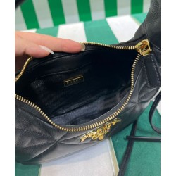 Fake Prada Nappa-leather Mini Bag With Topstitching 1BA384 Black Replica Replica Prada Nappa-leather Mini Bag With Topstitching 1BA384 Black