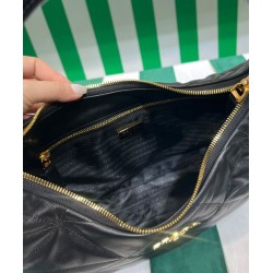 Fake Prada Large Topstitched Nappa-leather Bag 1BC183 Black Replica Replica Prada Large Topstitched Nappa-leather Bag 1BC183 Black