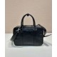 Replica Prada Medium Antique Nappa Leather Top Handle Bag 1BB092 Black Replica Prada Medium Antique Nappa Leather Top Handle Bag 1BB092 Black