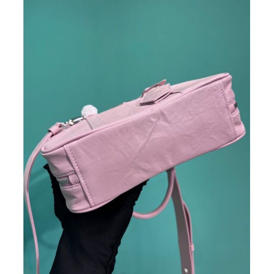 Fake Prada Medium Antique Nappa Leather Top Handle Bag 1BB092 Pink Replica Fake Prada Medium Antique Nappa Leather Top Handle Bag 1BB092 Pink Replica