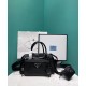 Replica Prada Antique Nappa Leather Multi-pocket Top-handle Bag 1BB099 Black Replica Prada Antique Nappa Leather Multi-pocket Top-handle Bag 1BB099 Black