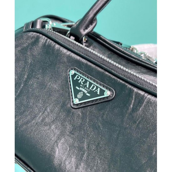 Replica Prada Antique Nappa Leather Multi-pocket Top-handle Bag 1BB099 Black Replica Prada Antique Nappa Leather Multi-pocket Top-handle Bag 1BB099 Black