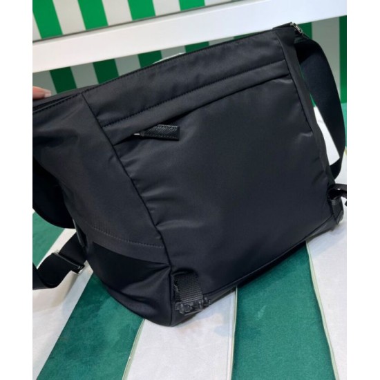 Replica Prada Re-Nylon And Saffiano Shoulder Bag 2VD052 Black Replica Prada Re-Nylon And Saffiano Shoulder Bag 2VD052 Black