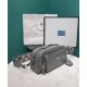 Replica Prada Nappa Antique Leather Multi-pocket Shoulder Bag 1BH198 Gray Replica Prada Nappa Antique Leather Multi-pocket Shoulder Bag 1BH198 Gray