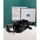 Replica Prada Nappa Antique Leather Multi-pocket Shoulder Bag 1BH198 Black Fake Prada Nappa Antique Leather Multi-pocket Shoulder Bag 1BH198 Black Replica