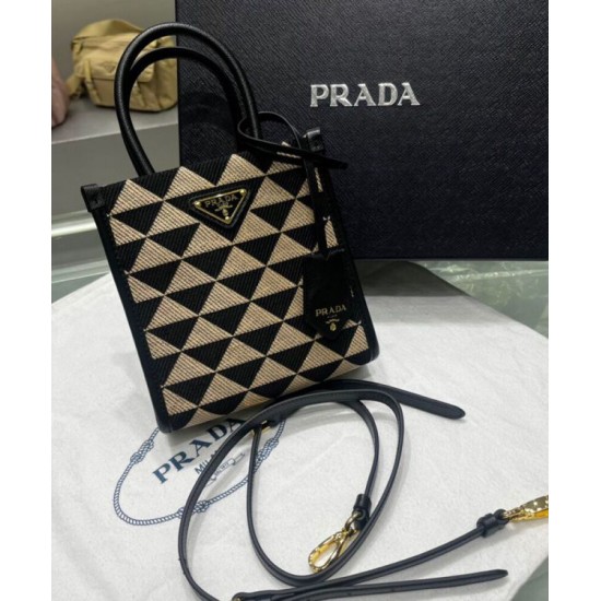 Replica Prada Symbole Jacquard Fabric Micro Bag Black Replica Prada Symbole Jacquard Fabric Micro Bag Black