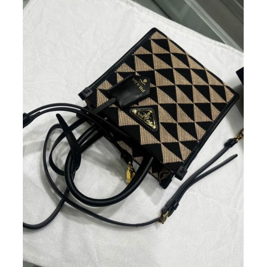 Replica Prada Symbole Jacquard Fabric Micro Bag Black Replica Prada Symbole Jacquard Fabric Micro Bag Black