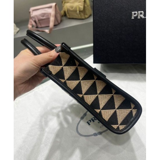 Replica Prada Symbole Jacquard Fabric Micro Bag Black Replica Prada Symbole Jacquard Fabric Micro Bag Black