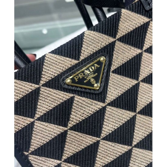 Replica Prada Symbole Jacquard Fabric Micro Bag Black Replica Prada Symbole Jacquard Fabric Micro Bag Black