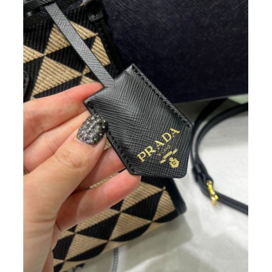 Replica Prada Symbole Jacquard Fabric Micro Bag Black Replica Prada Symbole Jacquard Fabric Micro Bag Black