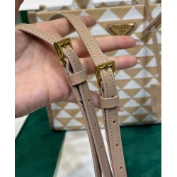 Replica Prada Small Prada Symbole Embroidered Fabric Handbag 1BA354 Cream Fake Prada Small Prada Symbole Embroidered Fabric Handbag 1BA354 Cream Replica