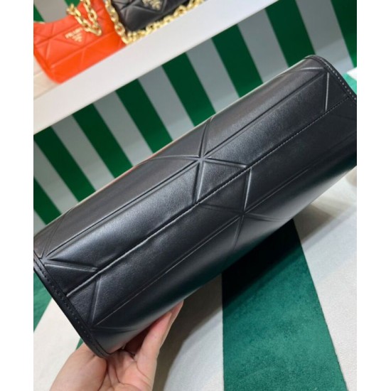 Replica Prada Small leather Prada Symbole Bag With Topstitching 1BA379 Black Replica Prada Small leather Prada Symbole Bag With Topstitching 1BA379 Black