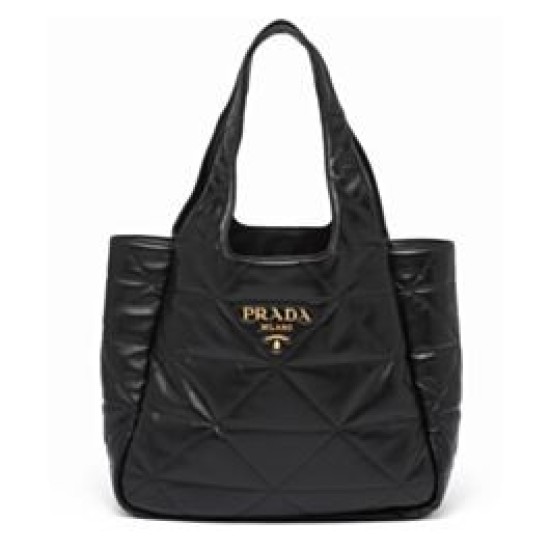 Replica Prada Medium Nappa-leather Tote Bag With Topstitching 1BG450 Black Replica Prada Medium Nappa-leather Tote Bag With Topstitching 1BG450 Black