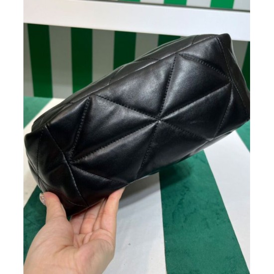 Replica Prada Medium Nappa-leather Tote Bag With Topstitching 1BG450 Black Replica Prada Medium Nappa-leather Tote Bag With Topstitching 1BG450 Black
