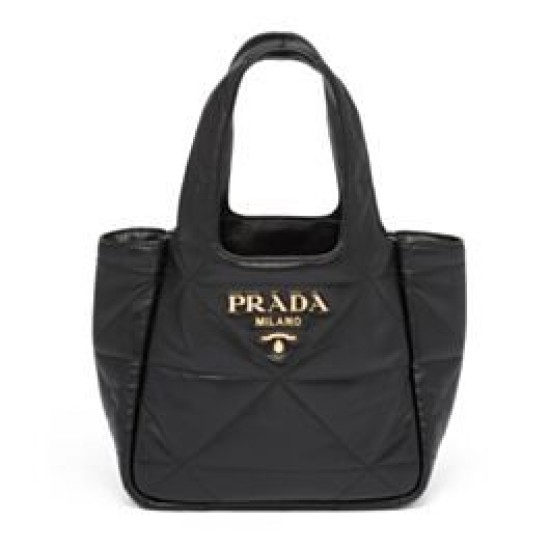 Replica Prada Small Nappa-leather Tote Bag With Topstitching 1BG451 Black Replica Prada Small Nappa-leather Tote Bag With Topstitching 1BG451 Black