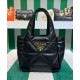 Replica Prada Small Nappa-leather Tote Bag With Topstitching 1BG451 Black Replica Prada Small Nappa-leather Tote Bag With Topstitching 1BG451 Black