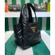 Replica Prada Small Nappa-leather Tote Bag With Topstitching 1BG451 Black Replica Prada Small Nappa-leather Tote Bag With Topstitching 1BG451 Black