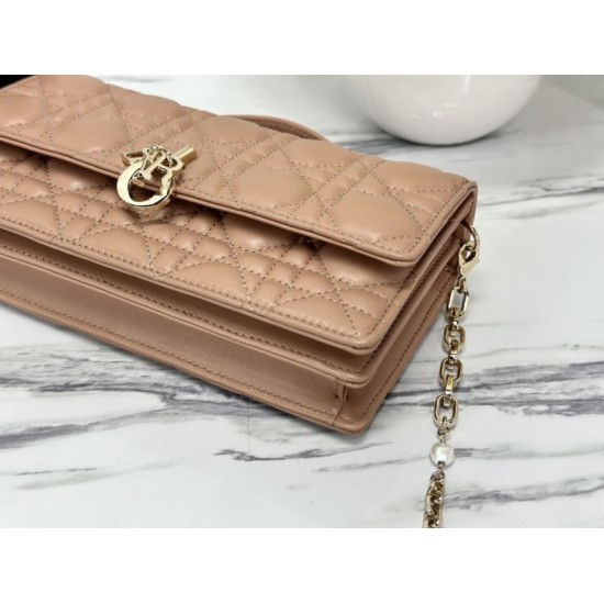 Replica Christian Dior Miss Dior Lady Dior Mini Bag Apricot Replica Christian Dior Miss Dior Lady Dior Mini Bag Apricot