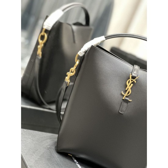 Replica YSL Saint Laurent Le 5 A 7 Bucket Bag Black Replica YSL Saint Laurent Le 5 A 7 Bucket Bag Black