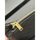 Replica YSL Saint Laurent Gaby Zipped Cosmetic Pouch 23CM Black