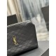 Replica YSL Saint Laurent Gaby Zipped Cosmetic Pouch 23CM Black