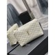 Replica YSL Saint Laurent Gaby Zipped Cosmetic Pouch 23CM White