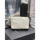 Replica YSL Saint Laurent Gaby Zipped Cosmetic Pouch 23CM White