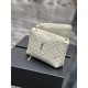 Replica YSL Saint Laurent Gaby Zipped Cosmetic Pouch 23CM White