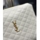 Replica YSL Saint Laurent Gaby Zipped Cosmetic Pouch 23CM White