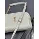 Replica YSL Saint Laurent Gaby Zipped Pouch Chain Bag 18cm White