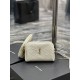 Replica YSL Saint Laurent Gaby Zipped Pouch Chain Bag 18cm White
