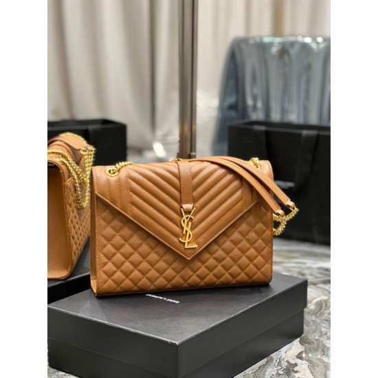 Fake YSL Saint Laurent Large Envelope Bag Mix Matelasse Caramel 31cm Replica Fake YSL Saint Laurent Large Envelope Bag Mix Matelasse Caramel 31cm Replica