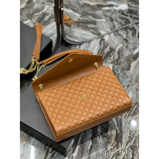 Fake YSL Saint Laurent Large Envelope Bag Mix Matelasse Caramel 31cm Replica Fake YSL Saint Laurent Large Envelope Bag Mix Matelasse Caramel 31cm Replica