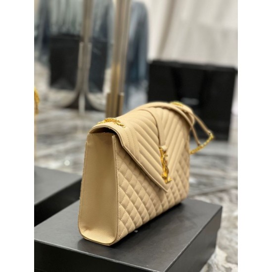 Fake YSL Saint Laurent Large Envelope Bag Mix Matelasse Apricot 31cm Replica Fake YSL Saint Laurent Large Envelope Bag Mix Matelasse Apricot 31cm Replica