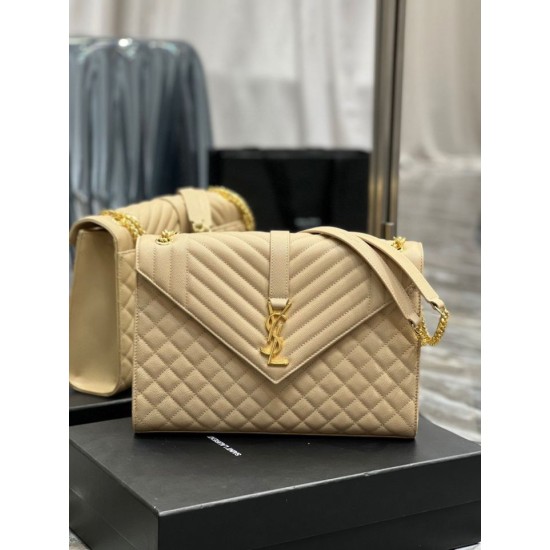 Fake YSL Saint Laurent Large Envelope Bag Mix Matelasse Apricot 31cm Replica Fake YSL Saint Laurent Large Envelope Bag Mix Matelasse Apricot 31cm Replica