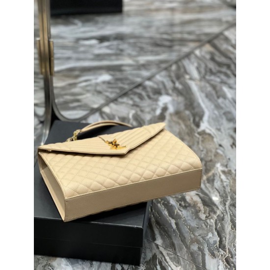 Fake YSL Saint Laurent Large Envelope Bag Mix Matelasse Apricot 31cm Replica Fake YSL Saint Laurent Large Envelope Bag Mix Matelasse Apricot 31cm Replica