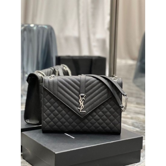 Replica YSL Saint Laurent Large Envelope Bag Mix Matelasse Black 31cm Fake YSL Saint Laurent Large Envelope Bag Mix Matelasse Black 31cm Replica
