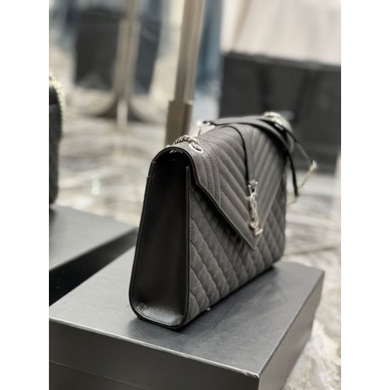 Replica YSL Saint Laurent Large Envelope Bag Mix Matelasse Black 31cm Fake YSL Saint Laurent Large Envelope Bag Mix Matelasse Black 31cm Replica