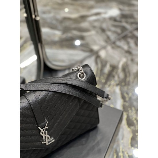 Replica YSL Saint Laurent Large Envelope Bag Mix Matelasse Black 31cm Fake YSL Saint Laurent Large Envelope Bag Mix Matelasse Black 31cm Replica