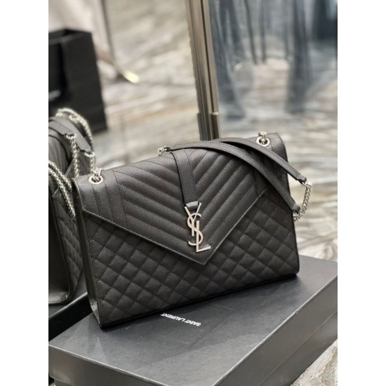 Replica YSL Saint Laurent Large Envelope Bag Mix Matelasse Black 31cm Fake YSL Saint Laurent Large Envelope Bag Mix Matelasse Black 31cm Replica