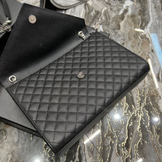 Replica YSL Saint Laurent Large Envelope Bag Mix Matelasse Black 31cm Fake YSL Saint Laurent Large Envelope Bag Mix Matelasse Black 31cm Replica