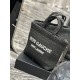 Replica YSL Saint Laurent Rive Gauche Embroidered Tote Bag Black
