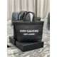 Replica YSL Saint Laurent Rive Gauche Embroidered Tote Bag Black