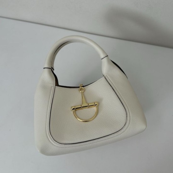 Replica Gucci Softbit Medium /Maxi Top Handle Half Moon Bag 837466 White