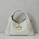 Replica Gucci Softbit Medium /Maxi Top Handle Half Moon Bag 837466 White