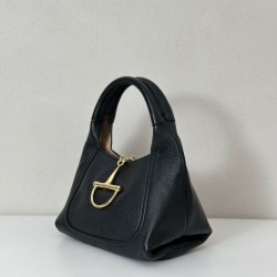 Replica Gucci Softbit Medium /Maxi Top Handle Half Moon Bag 837466 Black