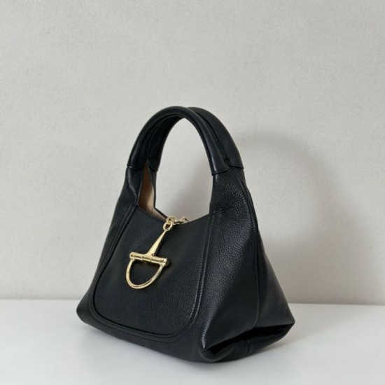 Replica Gucci Softbit Medium /Maxi Top Handle Half Moon Bag 837466 Black