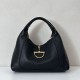 Replica Gucci Softbit Medium /Maxi Top Handle Half Moon Bag 837466 Black