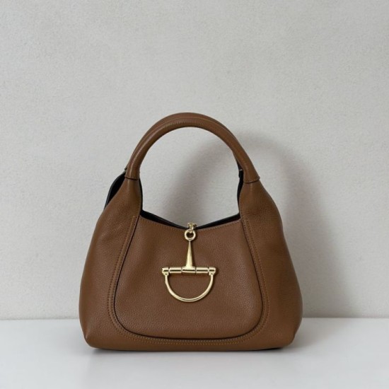 Replica Gucci Softbit Medium /Maxi Top Handle Half Moon Bag 837466 Brown