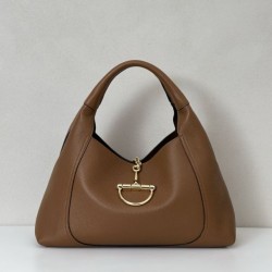 Replica Gucci Softbit Medium /Maxi Top Handle Half Moon Bag 837466 Brown